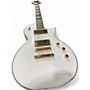 Used ESP LTD EC1000 Deluxe WHITE AND GOLD Solid Body Electric Guitar WHITE AND GOLD