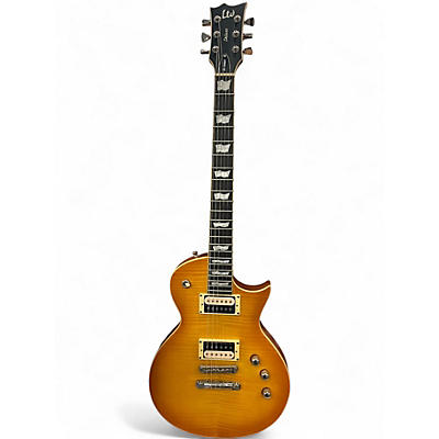 Used ESP LTD EC1000 Deluxe Yellow Tiger Solid Body Electric Guitar