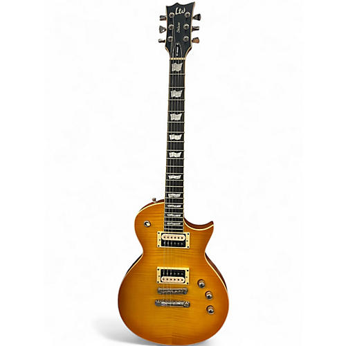 Used ESP LTD EC1000 Deluxe Yellow Tiger Solid Body Electric Guitar Yellow Tiger