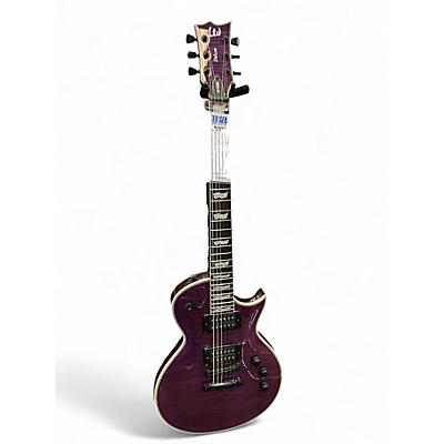 Used ESP LTD EC1000 Deluxe purple flame Solid Body Electric Guitar