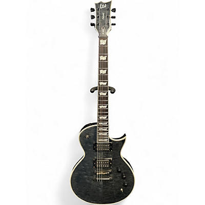 Used ESP LTD EC1000 Piezo See Thru Black Solid Body Electric Guitar