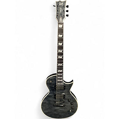 Used ESP LTD EC1000 Piezo See Thru Black Solid Body Electric Guitar