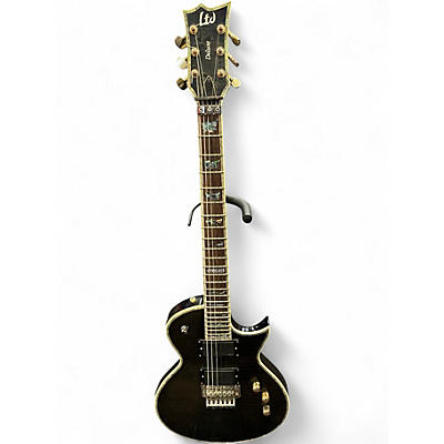 Used ESP LTD EC1000 Trans Black Solid Body Electric Guitar