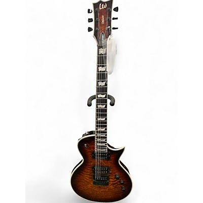 Used ESP LTD EC1000 deluxe  Evertune Brown Sunburst Solid Body Electric Guitar