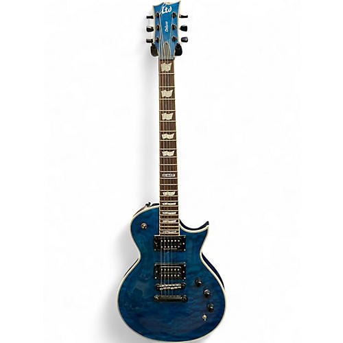 Used ESP LTD EC1000P Blue Solid Body Electric Guitar Blue