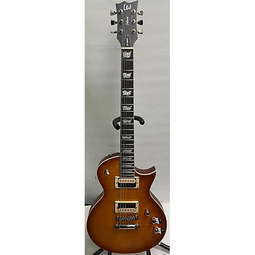 ESP Used ESP LTD EC1000T CTM Satin Honey Burst Solid Body Electric Guitar Satin Honey Burst