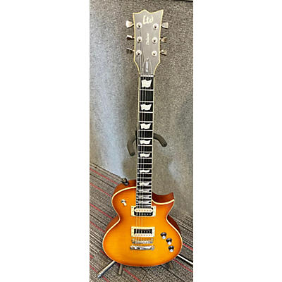 ESP Used ESP LTD EC1000T FM Satin Honey Burst Solid Body Electric Guitar