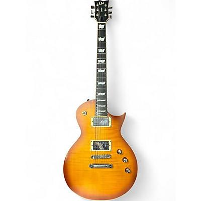 Used ESP LTD EC1000T Honey Burst SATIN Solid Body Electric Guitar