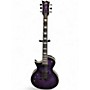 Used ESP LTD EC100QM LEFT HANDED SEE THRU PURPLE Solid Body Electric Guitar SEE THRU PURPLE