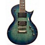 Used ESP LTD EC100QM Ocean Blue Burst Solid Body Electric Guitar Ocean Blue Burst