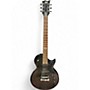 Used ESP LTD EC100QM Trans Black Solid Body Electric Guitar Trans Black
