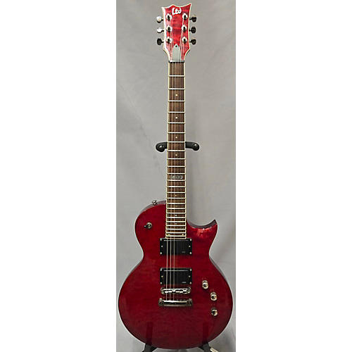 ESP Used ESP LTD EC200QM Candy Apple Red Solid Body Electric Guitar Candy Apple Red