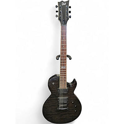 Used ESP LTD EC200QM Charcoal Solid Body Electric Guitar