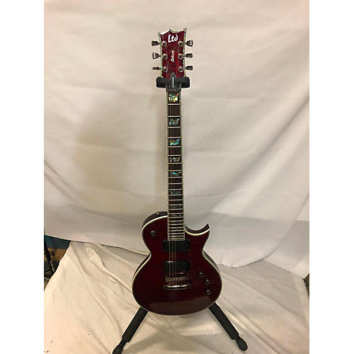 ESP Used ESP LTD EC21000QM Red Solid Body Electric Guitar Red