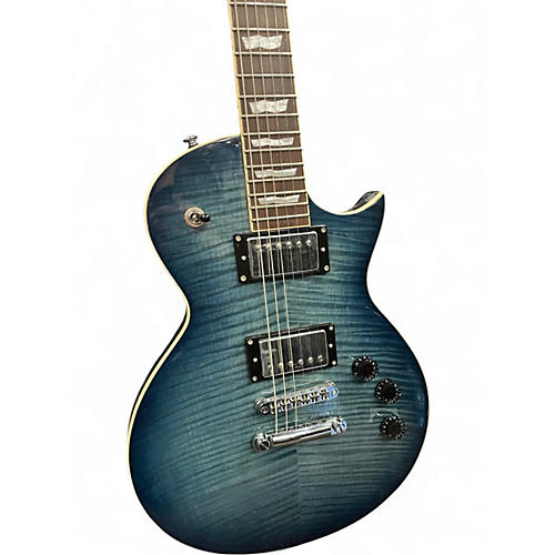 Used ESP LTD EC256FM FLAME BLUE Solid Body Electric Guitar FLAME BLUE