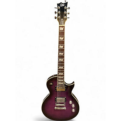 Used ESP LTD EC256FM Trans Purple Solid Body Electric Guitar
