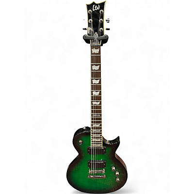 Used ESP LTD EC330FM GREEN BURST Solid Body Electric Guitar
