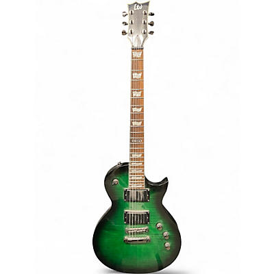Used ESP LTD EC330FM Green Solid Body Electric Guitar