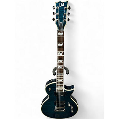 Used ESP LTD EC401 BLUE QUILT Solid Body Electric Guitar