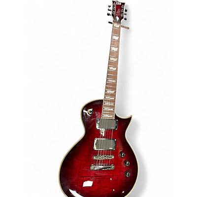Used ESP LTD EC401FM Crimson Red Solid Body Electric Guitar