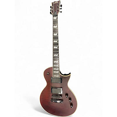 Used ESP LTD EC401FM Crimson Red Trans Solid Body Electric Guitar