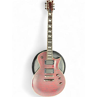 Used ESP LTD EC401QM BLACK CHERRY SUNBURST Solid Body Electric Guitar