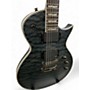 Used ESP LTD EC401QM Quilted Transparent Black Solid Body Electric Guitar Quilted Transparent Black