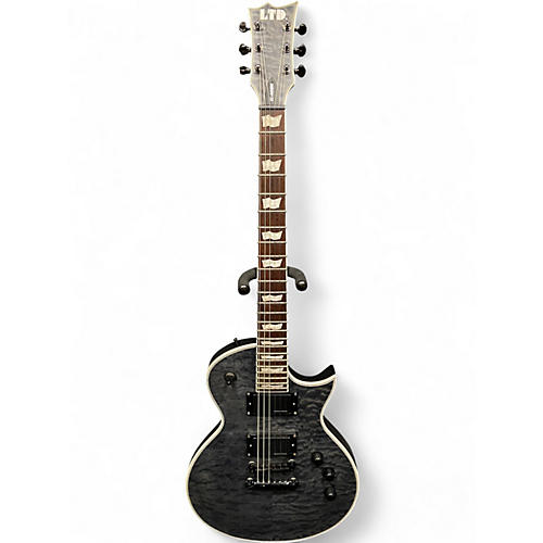 Used ESP LTD EC401QM THRU BLACK Solid Body Electric Guitar THRU BLACK