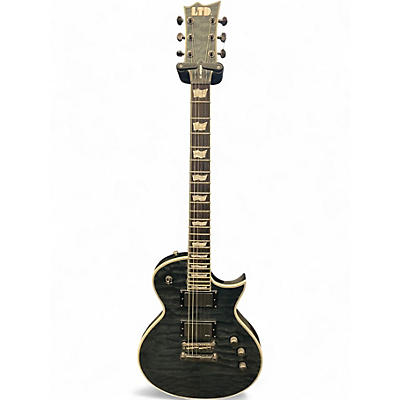 Used ESP LTD EC401QM Trans Black Solid Body Electric Guitar