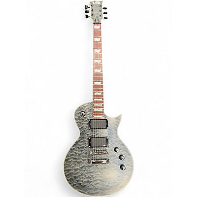 Used ESP LTD EC401QM Transparent Gray Solid Body Electric Guitar