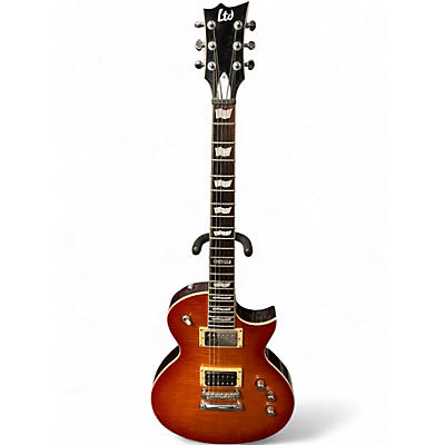 Used ESP LTD EC401VF Amber Burst Solid Body Electric Guitar