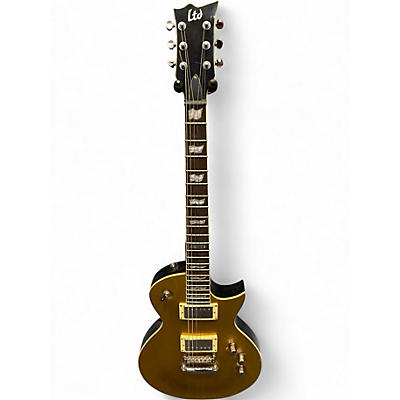 Used ESP LTD EC410V Gold Top Solid Body Electric Guitar