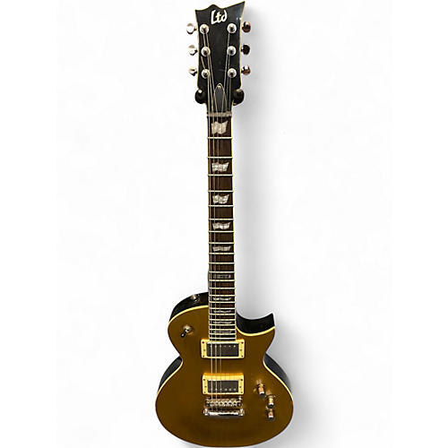 Used ESP LTD EC410V Gold Top Solid Body Electric Guitar Gold Top