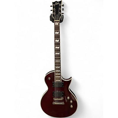 Used ESP LTD EC500 Trans Crimson Red Solid Body Electric Guitar