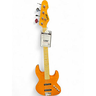 Used ESP LTD Elite J4 Amber Electric Bass Guitar