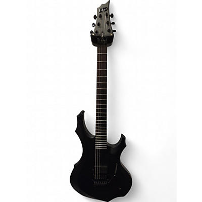 ESP Used ESP LTD F Black Metal Flat Black Solid Body Electric Guitar