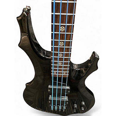 Used ESP LTD F104 Black Electric Bass Guitar