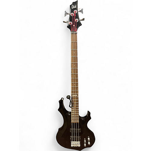Used ESP LTD F104 Black Electric Bass Guitar Black