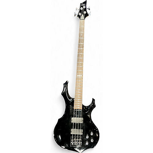 Used ESP LTD F104 Black Electric Bass Guitar Black