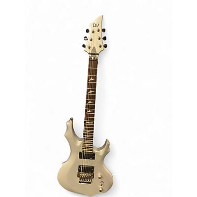 Used ESP LTD F250 Metallic Silver Solid Body Electric Guitar
