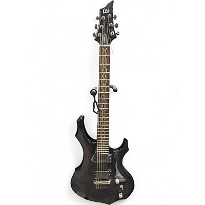 Used ESP LTD F400FM Black Solid Body Electric Guitar
