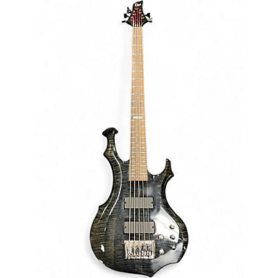 Used ESP LTD F415FM 5String Trans Black Electric Bass Guitar
