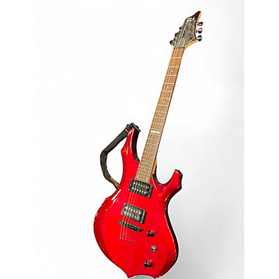 Used ESP LTD F50 Hot Rod Red Solid Body Electric Guitar