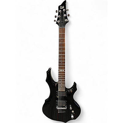 Used ESP LTD F50 W/ EMG + LOCKING TUNERS Black Solid Body Electric Guitar