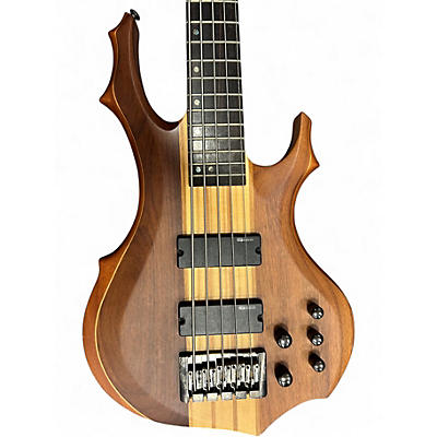 Used ESP LTD F5E 5 String Natural Electric Bass Guitar