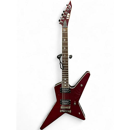 Used ESP LTD GUS 600NT Crimson Red Trans Solid Body Electric Guitar Crimson Red Trans