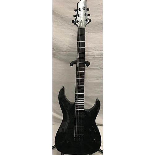 ESP Used ESP LTD H-1001 Deluxe See-Thru Black Solid Body Electric Guitar See-Thru Black