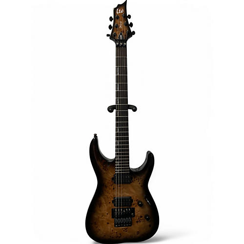 Used ESP LTD H1001FM Deluxe Floyd Rose BURL BURST Solid Body Electric Guitar BURL BURST