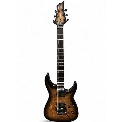 Used ESP LTD H1001QM Deluxe Floyd Rose Desert Sand Solid Body Electric Guitar