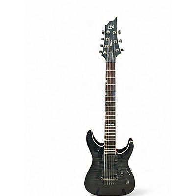 Used ESP LTD H1007 7 String Trans Black Solid Body Electric Guitar